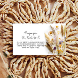Wildflower Recept voor de bruid om te zijn Informatiekaartje