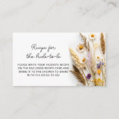 Wildflower Recept voor de bruid om te zijn Informatiekaartje (Voorkant)