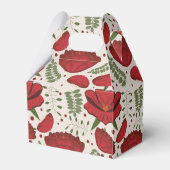 Wildflower Red Poppy Baby shower Bedankdoosjes (Achterkant)