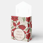 Wildflower Red Poppy Baby shower Bedankdoosjes (Geopend)