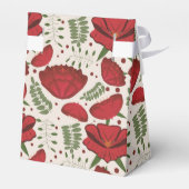 Wildflower Red Poppy Baby shower Bedankdoosjes (Achterkant)