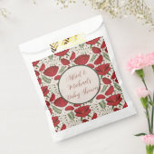Wildflower Red Poppy Baby shower Bedankzakje (Gezegeld)