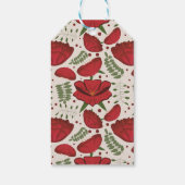 Wildflower Red Poppy Baby shower Cadeaulabel (Achterkant)