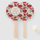 Wildflower Red Poppy Baby shower Handwaaier (Voorkant en achterkant)