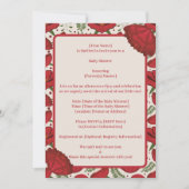 Wildflower Red Poppy Baby shower Invitation Kaart (Voorkant)