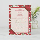 Wildflower Red Poppy Baby shower Invitation Kaart (Staand voorkant)
