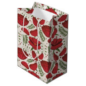 Wildflower Red Poppy Baby shower Medium Cadeauzakje (Voorkant Gekanteld)