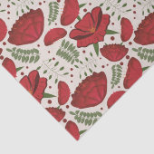 Wildflower Red Poppy Baby shower Tissuepapier (Detail)