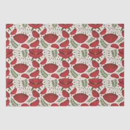 Wildflower Red Poppy Baby shower Tissuepapier