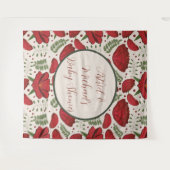 Wildflower Red Poppy Baby shower Wandkleed (Voorkant (horizontaal))