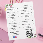 Wildflower Restaurant Afsluiten Menu QR-code
