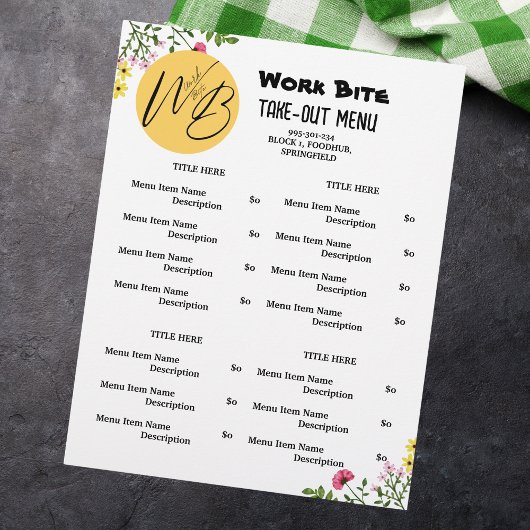 Wildflower Restaurant Afsluiten Menu QR-code