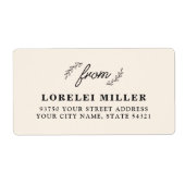 Wildflower retourlabels etiket (Voorkant)