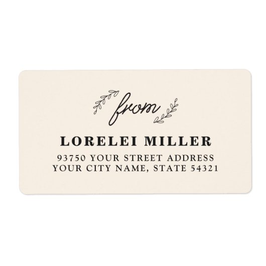 Wildflower retourlabels etiket (Voorkant)