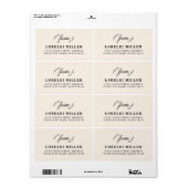 Wildflower retourlabels etiket (Full Sheet)