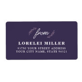 Wildflower retourlabels etiket (Voorkant)