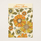 Wildflower Retro Ketting Oorbel Sieraden Display Visitekaartje (Voorkant)