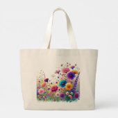 Wildflower Rhapsody Grote Tote Bag (Achterkant)