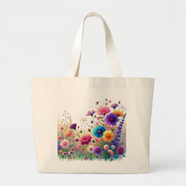 Wildflower Rhapsody Grote Tote Bag