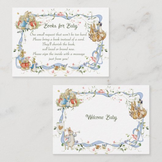 Wildflower Ribbon Peter het Konijnenboek Aanvraag Informatiekaartje (Voorkant / Achterkant)