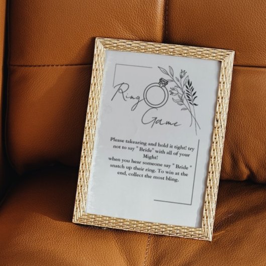 Wildflower ring spel niet zeggen bruid poster