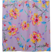 Wildflower Riot Mauve Douchegordijn (Voorkant)