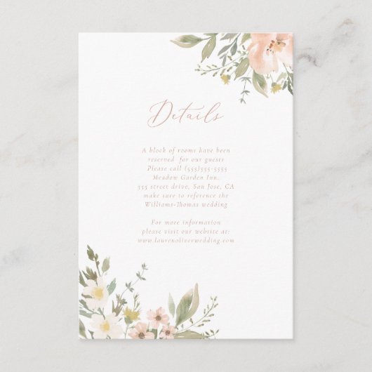 Wildflower Romance Details Kaart (Voorkant)