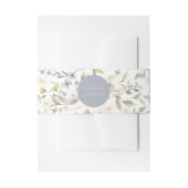 Wildflower Romance Invitation Belly Band Uitnodigingen Wikkel (Voorkant Voorbeeld)