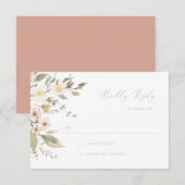 Wildflower Romance RSVP-kaart RSVP Kaartje (Voorkant / Achterkant)