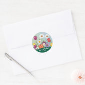 Wildflower Romantic Garden Spring Wedding Ronde Sticker (Envelop)