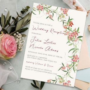 Wildflower Roos Spring Garland bruiloft receptie Kaart