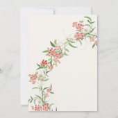 Wildflower Roos Spring Garland bruiloft receptie Kaart (Achterkant)