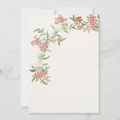 Wildflower Roos Spring Garland Vrijgezellenfeest Kaart (Achterkant)