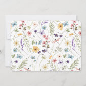 Wildflower & Rose Baby Shower Invitation Kaart (Achterkant)