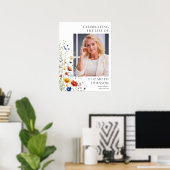 Wildflower-rouwdienst viering van het leven foto b poster (Thuiskantoor)