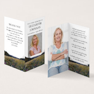 Wildflower-rouwkaart-herdenkingsgebed-gedicht-foto Visitekaartje