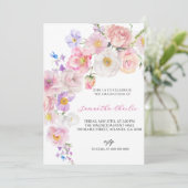 Wildflower Roze Afstuderen Kaart (Staand voorkant)
