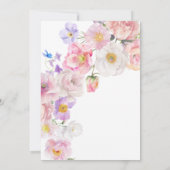 Wildflower Roze Afstuderen Kaart (Achterkant)