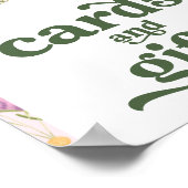 Wildflower Roze Baby shower Kaarten & Cadeaubordje Poster (Hoek)