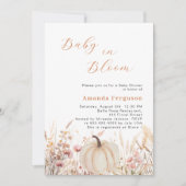 Wildflower roze beige bloei pompoen Baby shower Kaart (Voorkant)
