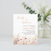 Wildflower roze beige bloom budget Baby shower (Staand voorkant)