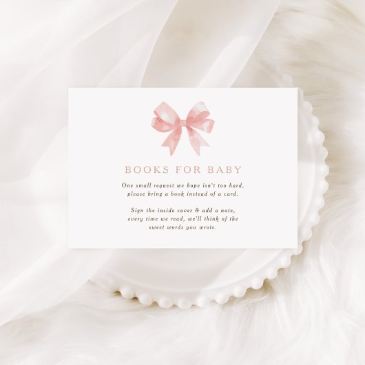 Wildflower Roze Bloemen Baby Meisjes Boog Baby sho Informatiekaartje