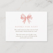 Wildflower Roze Bloemen Baby Meisjes Boog Baby sho Informatiekaartje (Voorkant)