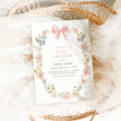 Wildflower Roze Bloemen Baby Meisjes Boog Baby sho Kaart