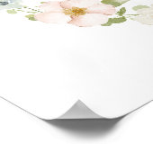 Wildflower Roze Bloemen Baby Meisjes Boog Baby sho Poster (Hoek)