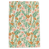 Wildflower Roze Blooms Bloemen Bloemen Bloemen Bab Medium Cadeauzakje (Voorkant)