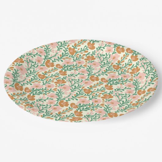 Wildflower Roze Blooms Bloemen Bloemen Bloemen Bab Papieren Bordje (Gekanteld)