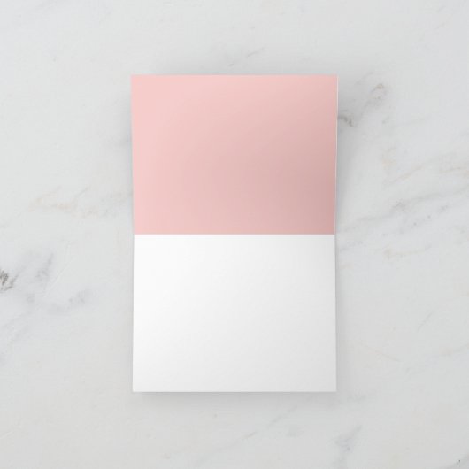 Wildflower roze boog gevouwen dank u kaart (Binnen)