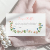 Wildflower Roze Bow Baby shower Luier Raffle Informatiekaartje