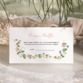 Wildflower Roze Bow Baby shower Luier Raffle Informatiekaartje